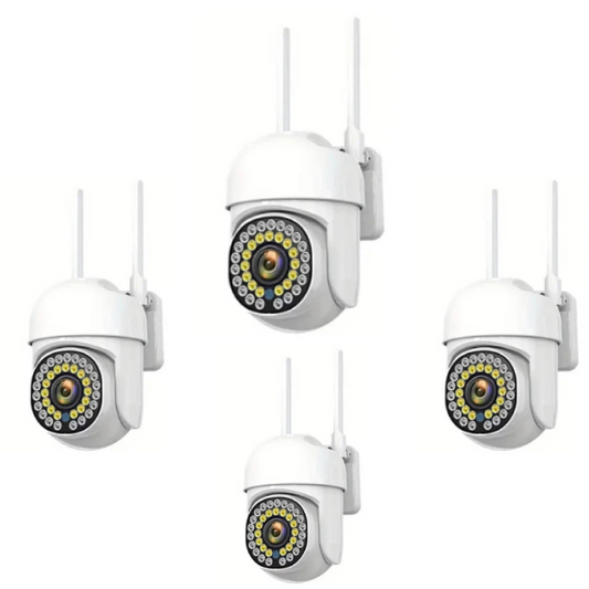 Pachet 4 x Cameră de Supraveghere Jortan 8161QJ, 28 LED-uri, WiFi, HD, Viziune Nocturnă cu Infraroșu și Protecție IP66, Transmisie Live pe Telefon