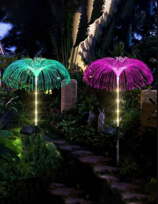 Set 2 x Lampa Solara Gradina Tip JellyFish RGB