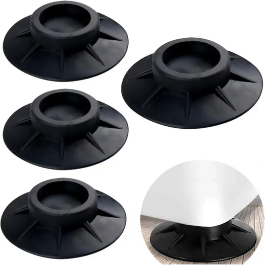 Set 4 x Amortizoare Antivibrație din Cauciuc pentru Mașină de Spălat și Uscător, Antiderapante, Rezistente la Apă și Zgomot