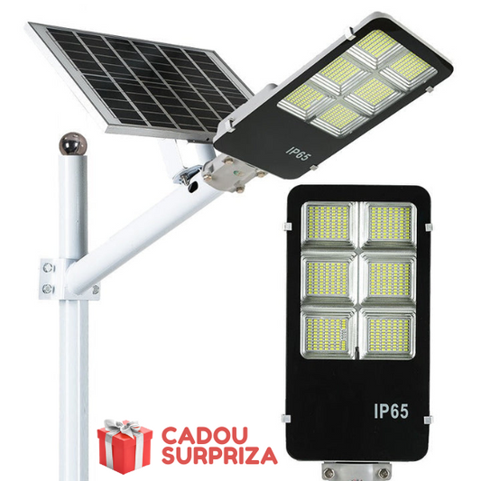 Lampa Solară Stradală Jortan 400W cu Panou Independent + CADOU SURPRIZA