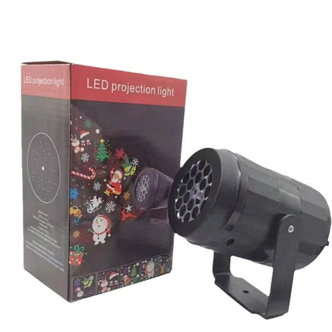 Proiector 16 figurine rotative Magic de Craciun cu Animatii Colorate