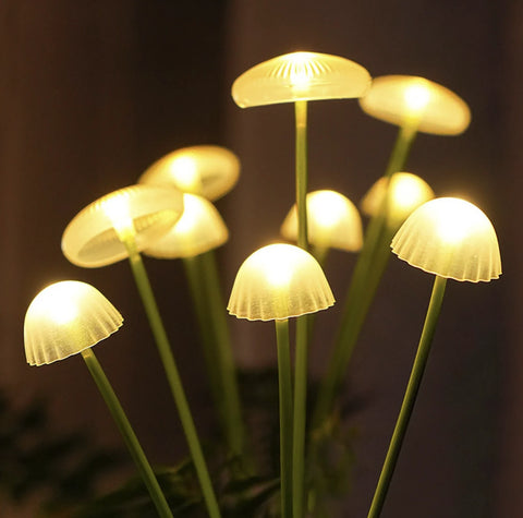 Set 2 Lampi Solare Decorative Jellyfish Multicolor, 6 LED-uri, Efect Meduza, Aprindere Automata