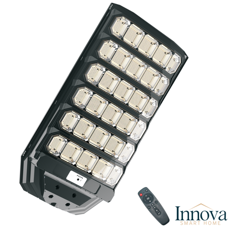 Lampa Solara Stradala Polaris Innova 1600W – LED 120 000 lm, Senzor Lumina/Miscare si Telecomanda, IP66 & Suport Prindere+Cadou Surpriza