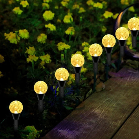 Set 2 Instalații Solare de Grădină cu 20 Globuri LED 3m, Lumină Caldă sau Multicoloră