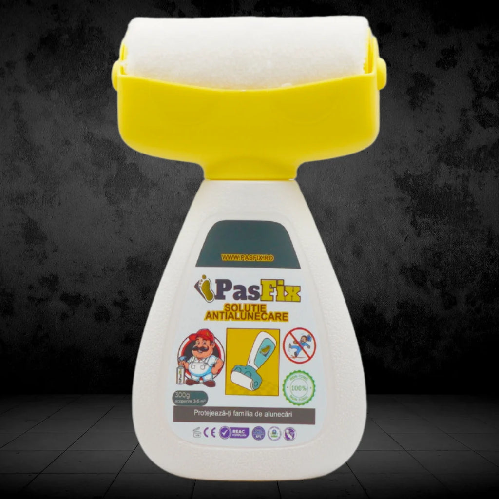 Soluție Antialunecare PasFix 300ml – Protecție sigură pentru gresie, piatră și marmură cu rolă aplicatoare