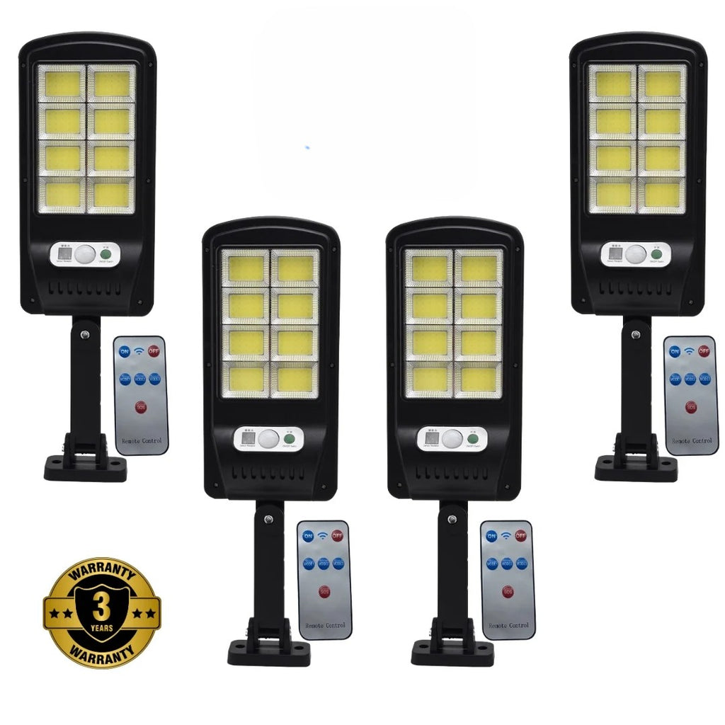 Set 4x Lampi Solare Stradale 90W LED Astro by Innova, 160 LED COB, Senzor, Telecomandă, IP66, Garanție 3 Ani