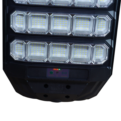 Lampa Solara Stradala Polaris Innova 1600W – LED 120 000 lm, Senzor Lumina/Miscare si Telecomanda, IP66 & Suport Prindere+Cadou Surpriza