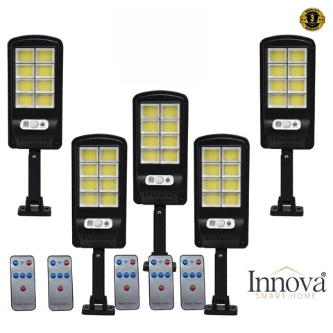 Set 5 Lampi cu Incarcare Solara prin Inductie 160 LED-uri COB, telecomanda