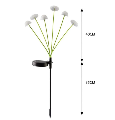 Set 2 Lampi Solare Decorative Jellyfish Multicolor, 6 LED-uri, Efect Meduza, Aprindere Automata