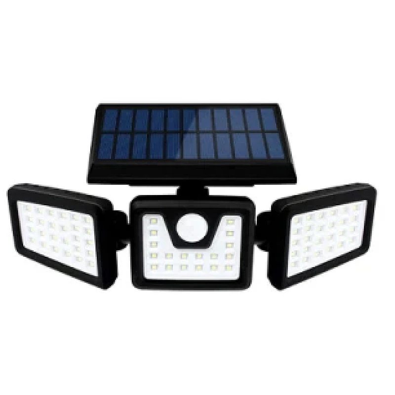 1+1 GRATIS! Lampa Solara Tripla cu Panou Solar Incorporat 74 LED SMD Reglabila 360 grade FL 1725A