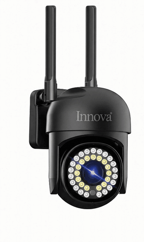 Black Friday - Cameră de Supraveghere Innova WIFI, 36 LED-uri, HD, Viziune Nocturnă cu Infraroșu și Protecție IP66 + Card Cadou
