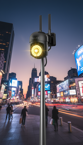 Cameră de Supraveghere Innova WIFI, 36 LED-uri, HD, Viziune Nocturnă cu Infraroșu și Protecție IP66 + Card Cadou