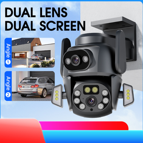 Camera de Supraveghere WiFi Tuya Profesionala+Card 128GB, viziune color pe timp de noapte, IP66, audio bidirectional, tracking inteligent