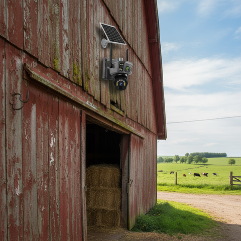 Camera Supraveghere Solara Dubla INNOVA WIFI , 6MP , Full HD, PTZ 360°, baterie 12000mAh, + 1 card 64gb Cadou , 3 ani garantie