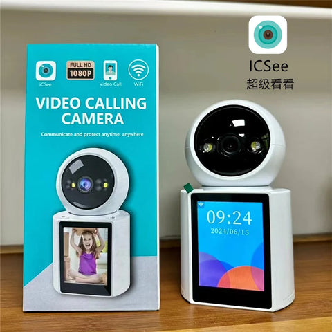 Camera IP Interior cu Display, Vedere Nocturnă și Video Call, 2MP HD, Control PTZ și Alarmă pe Telefon