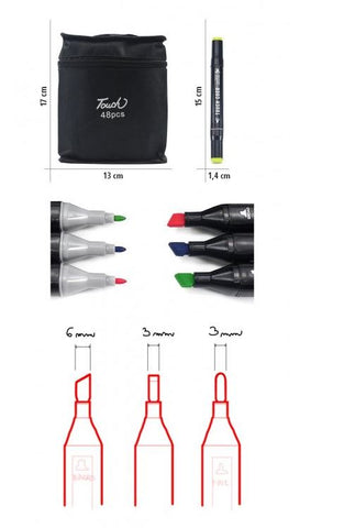 Pachet 1+1 Markere pentru pictură pentru copii 48buc