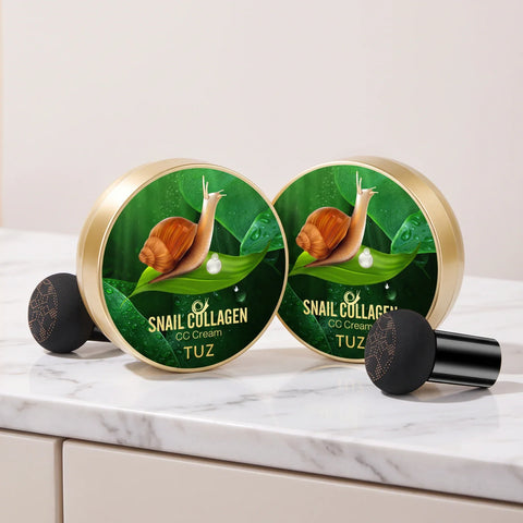 Fond de Ten CC Cream Air Cushion cu Colagen de Melc, Nuanța 02 Natural Skin – 1+1 Cadou, Aplicator Burete
