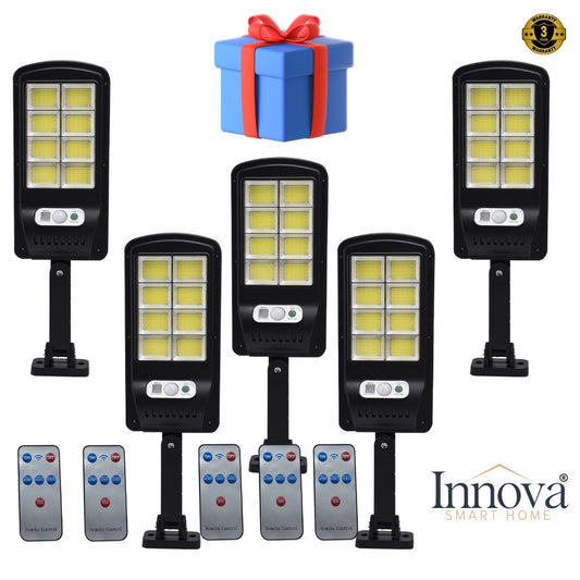 Set 5 Lampi cu Incarcare Solara prin Inductie 160 LED-uri COB, telecomanda + cadou surpriza