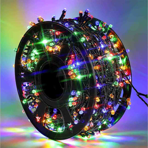 SET 2 X Instalatie Tip Liniara Rola 50 m, Interior/Exterior , 300 LED-uri, Multicolor , Alb , Albastru