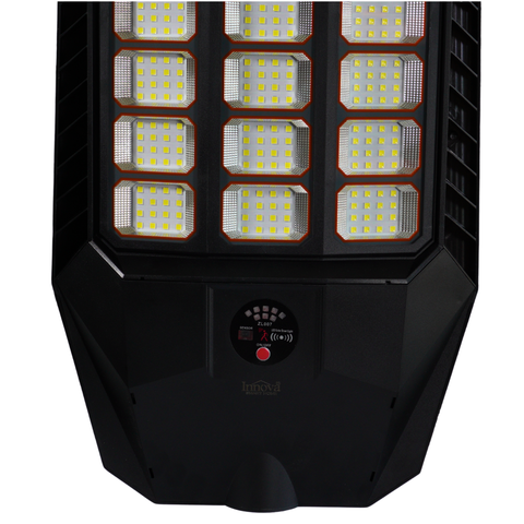 Lampa Solara Stradala 600W Innova Smart Home Genesis, senzor miscare si lumina, IP66, telecomanda, kit instalare inclus, 3 ani garantie+Cadou Surpriza