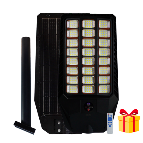 Lampa Solara Stradala 600W Innova Smart Home Genesis, senzor miscare si lumina, IP66, telecomanda, kit instalare inclus, 3 ani garantie+Cadou Surpriza