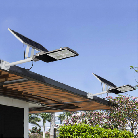 Lampa solara stradala INNOVA 400W cu senzor de lumina si panou separat, IP66