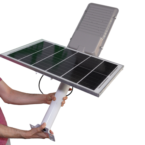 Lampa solara stradala INNOVA 400W cu senzor de lumina si panou separat, IP66