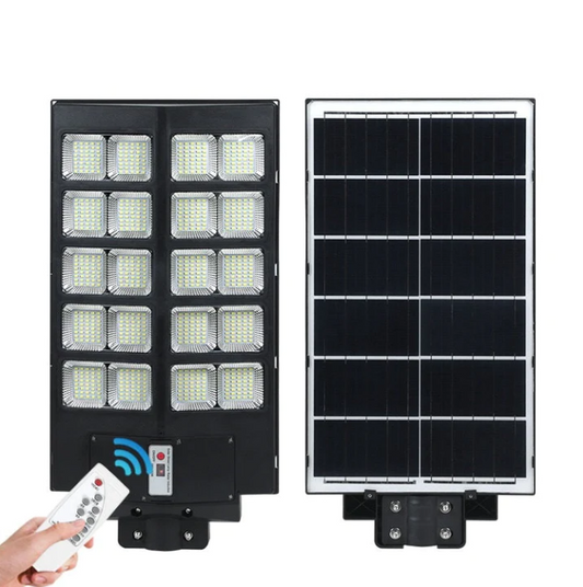 Lampa Solara Stradala Helio PRO Innova 1000W – LED 80 000 lm, Senzor Miscare, Senzor Lumina IP66, Telecomanda & Suport Prindere + Cadou Surpriza