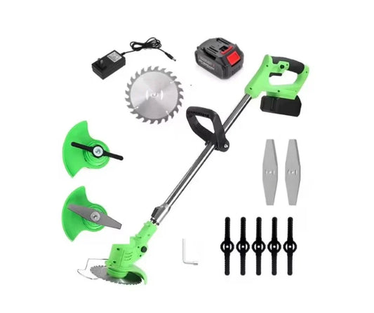 Black Friday - Motocoasa Electrica Cu Acumulator 2 x 48V, 18000 RPM , Extensibila + 9 Accesorii