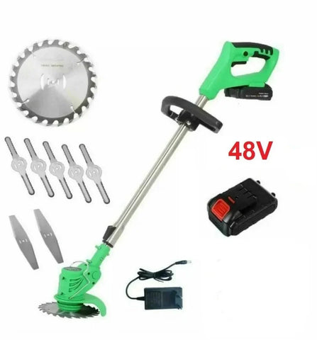 Black Friday - Motocoasa Electrica Cu Acumulator 2 x 48V, 18000 RPM , Extensibila + 9 Accesorii