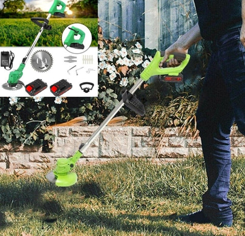 Black Friday - Motocoasa Electrica Cu Acumulator 2 x 48V, 18000 RPM , Extensibila + 9 Accesorii