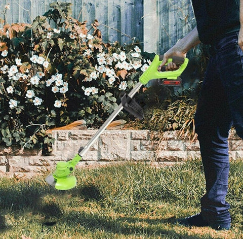 Black Friday - Motocoasa Electrica Cu Acumulator 2 x 48V, 18000 RPM , Extensibila + 9 Accesorii