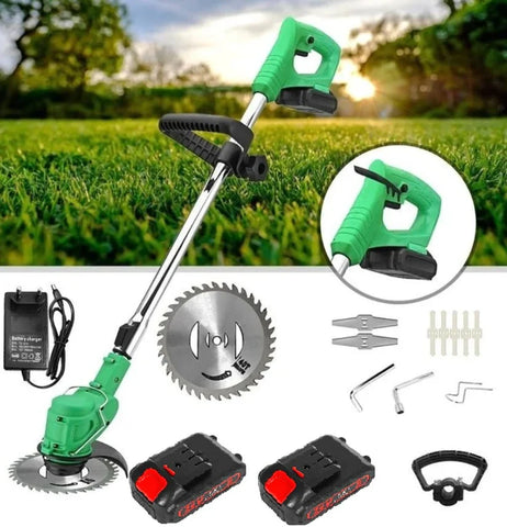 Black Friday - Motocoasa Electrica Cu Acumulator 2 x 48V, 18000 RPM , Extensibila + 9 Accesorii