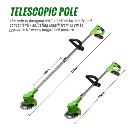 Black Friday - Motocoasa Electrica Cu Acumulator 2 x 48V, 18000 RPM , Extensibila + 9 Accesorii