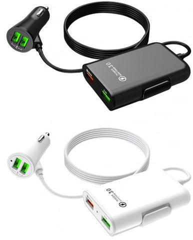 Pachet 1+1 Incarcator auto, 4 in 1, 12V/32V USB QC3.0, 40W, cablu de 1,7 m