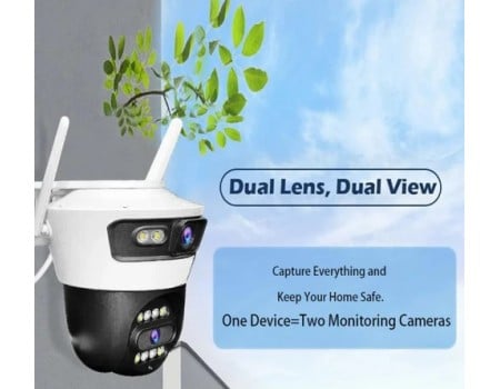 Camera Supraveghere Duală INNOVA X-TRAK, 6MP, WiFi/Lan , live pe telefon + Card Cadou