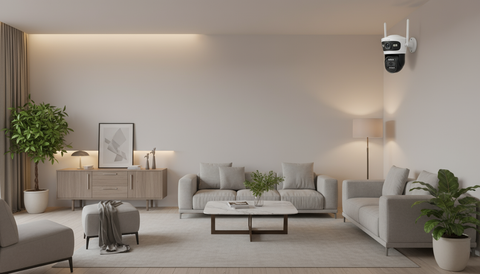 Black Friday - Pachet 2 x Camera Supraveghere Duală INNOVA X-TRAK, 6MP, WiFi/Lan , live pe telefon + 2 Carduri Cadou