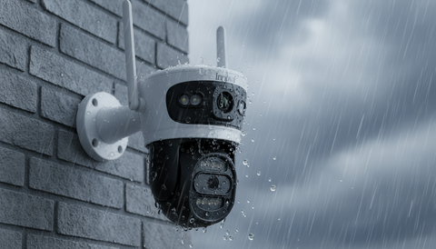 Camera Supraveghere Duală INNOVA X-TRAK, 6MP, WiFi/Lan , live pe telefon + Card Cadou