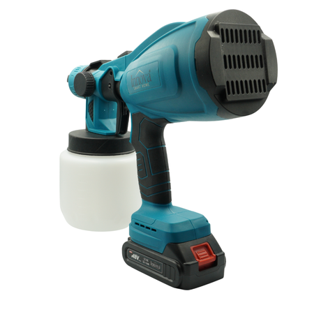 Black Friday - Pistol de Pulverizare Electric, Fără Fir, 800W, 48V, 2 Acumulatori Li-Ion, 800 ml, HVLP, Pulverizare Fină, Innova