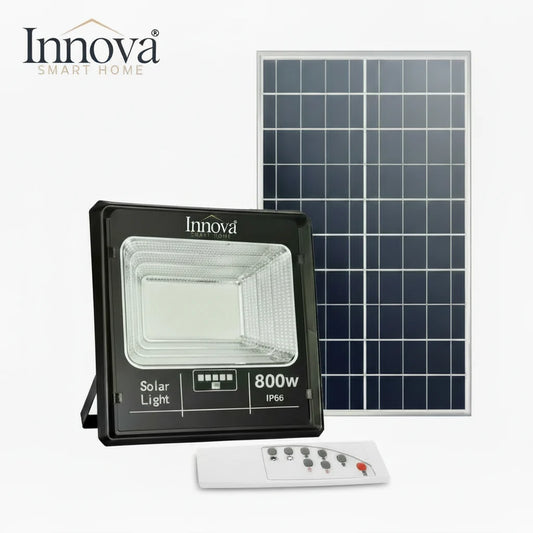 Proiector LED INNOVA 800 W Cu Panou Solar si telecomanda, IP66 + Cadou Surpriza