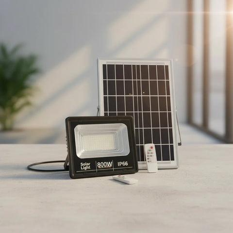 Proiector LED INNOVA 800 W Cu Panou Solar si telecomanda, IP66 + Cadou Surpriza