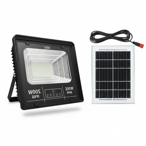 Proiector LED INNOVA 200W Cu Panou Solar si telecomanda, IP66 + Cadou Surpriza