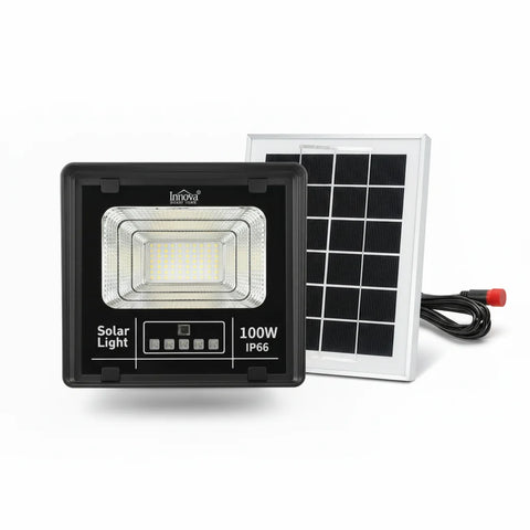 Proiector Solar Innova 100W , IP66 , Indicator Batarie , Telecomanda , 6500k , 3 Ani Garantie