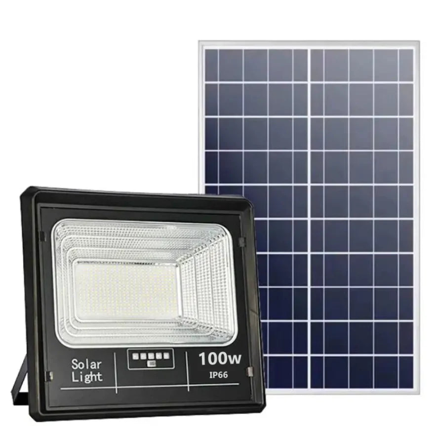 Black Friday - Proiector Solar Jortan 100W , IP66 , Indicator Baterie , 6500k