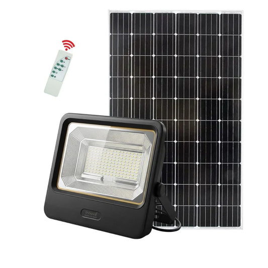 Proiector Solar LED 600W/800W/1000W Innova Smart Home Cyborg, IP67, Panou Solar 35x29 cm și Telecomandă