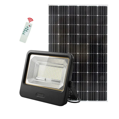 Proiector Solar LED 600W Innova Smart Home Cyborg, IP67, Panou Solar 35x29 cm și Telecomandă