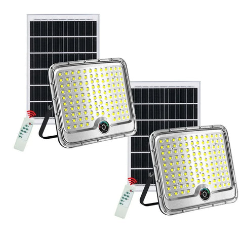 Proiectoare Solare LED 600W/800W Innova Smart Home Hall, IP67, Panouri Solare 45x35 cm și Telecomenzi