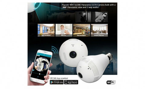 Panoramic Camera B2R, 2 MP, Camera Tip Bec , cu iluminare, Alarma, unghi de vizualizare de 360 grade, Wireless, AP - DualStore