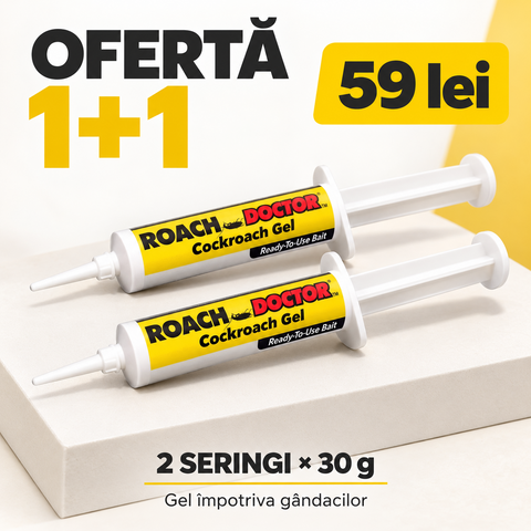 Set 1+1 GRATIS: Seringă cu Gel Insecticid Anti-Gândaci (Efect de Cascadă) – Elimină Definitiv Cuibul