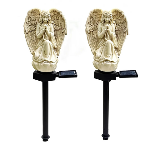 Set 2 Lampi Solare Decorative Inger cu LED, Iluminare Automata, Rezistente la Intemperii, IP44, 45 cm